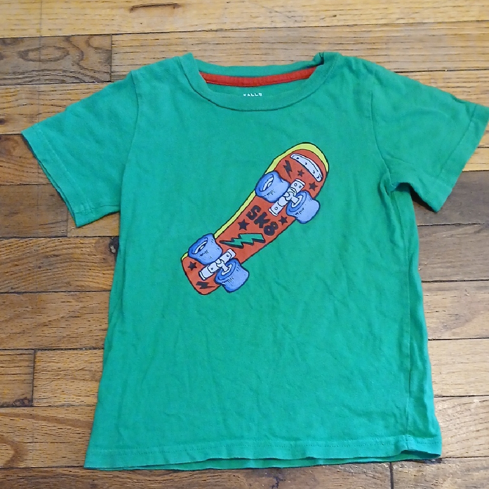 Faded Glory Green and Orange Short Sleeve Tee